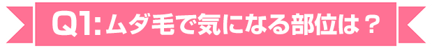 ムダ毛で気になる部位は？